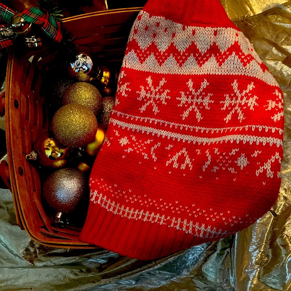 Christmas Sweater for small dog, by Martha Stewart pets, size medium 12-18 lbs.